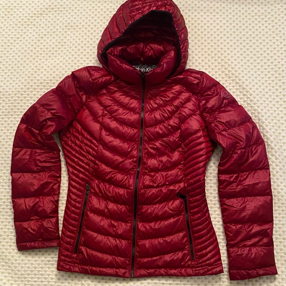 🌲Calvin Klein Womens Hooded Down Jacket🌲